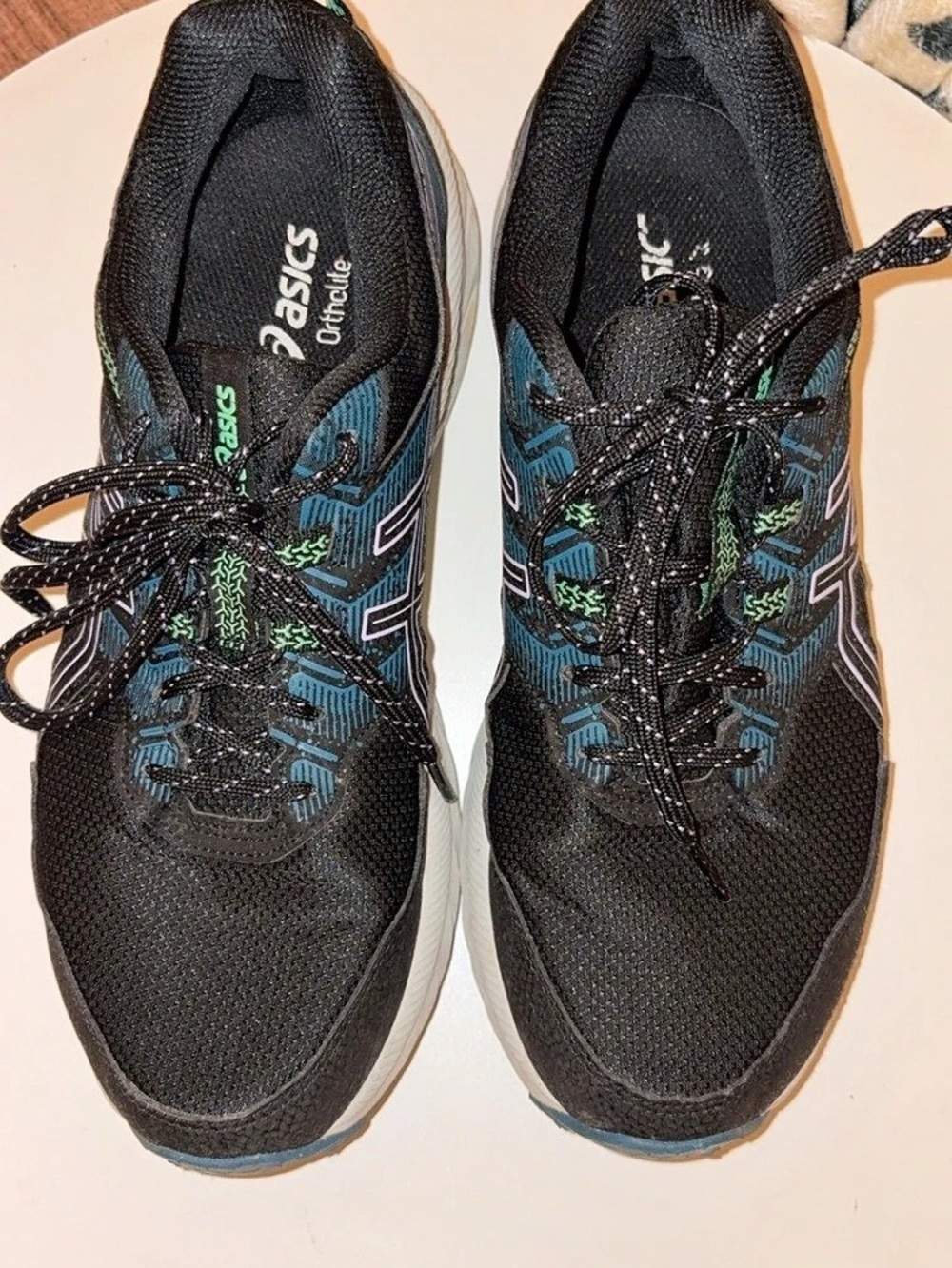 ASICS Gel venture 9 running shoes Black & Blue US 10